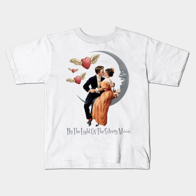 By The Light Of The Silvery Moon Kids T-Shirt by PLAYDIGITAL2020